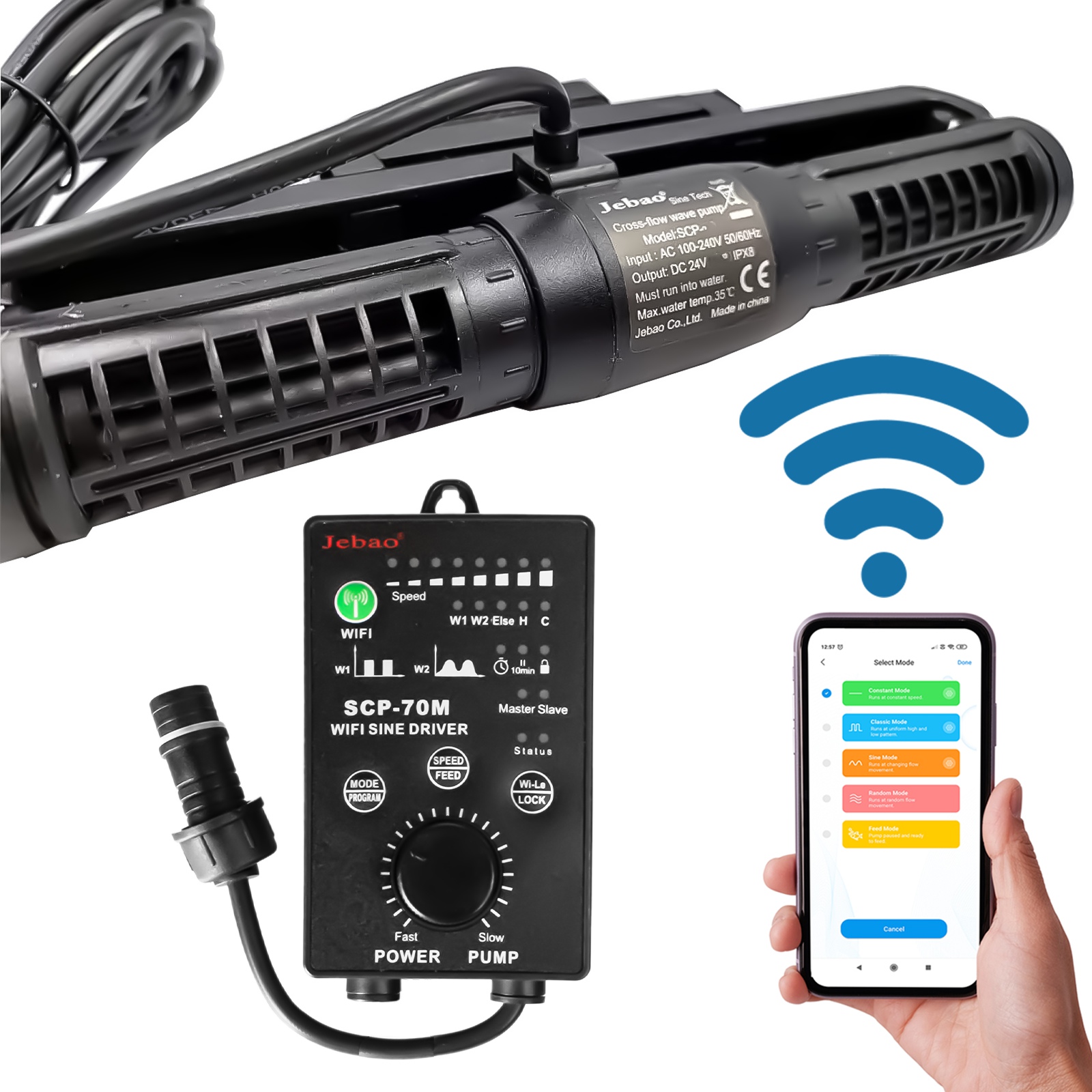 Jebao SCP-70M Cross-Flow Pump WiFi