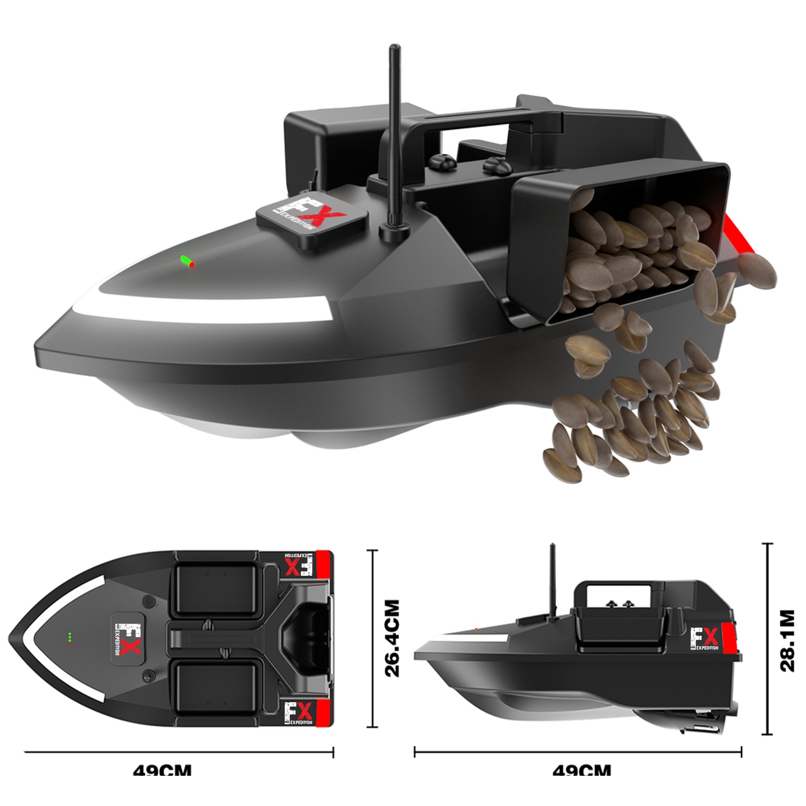 Zavážecí lodička LAKE XWEREWOLF s GPS